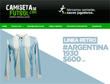 Tablet Screenshot of camisetadefutbol.com